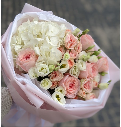 A delicate round bouquet